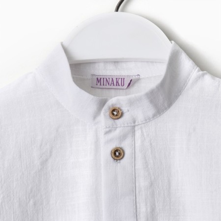 Shirt for a boy minku color white, height 134 cm-8