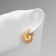 Earrings Metal "Chord" shell, color gold