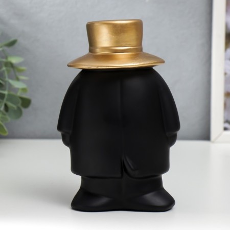 Souvenir Polystone "Mr. Incognito complete" black with gold 18x11x9cm