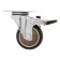 Furniture wheel Cappio d = 62, with a stop, rotary, soft move, tpr coating