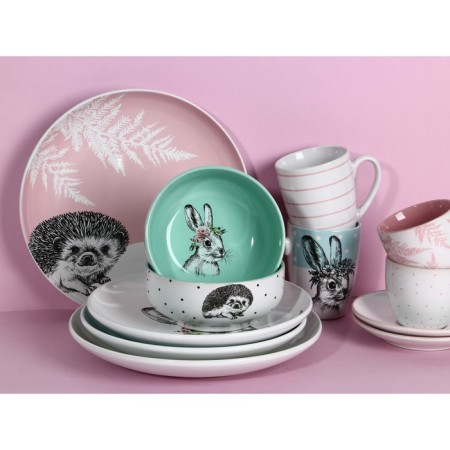 Ceramic plate "Bunny", 22.5 cm, white color-7