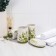 Set of accessories for the bathroom "Spring", 4 items (400 ml dispenser, soap dish, 2 glasses), white color