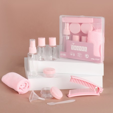 Set for storage, in case, 9 objects, pink color-2
