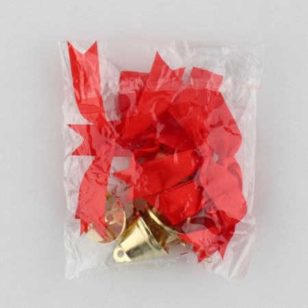 A bell on a pin with a bow for graduation, red, d = 2.6 cm-4