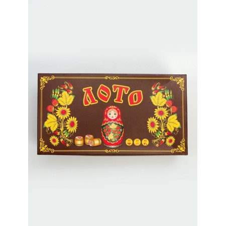 Russian lotto board game "Matryoshka", barrel 2.7 x 2.1 cm, 24 cards 21.4 x 7.9 cm-7