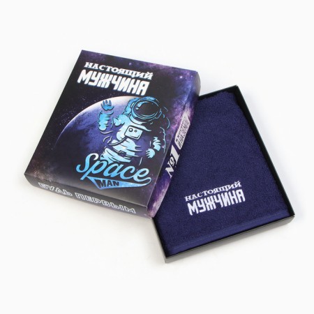 Terry towel "Real Man" 35x50 cm, 100% cotton, 350 g/m2-4