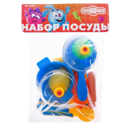 Set of dishes, Smeshariki, in the package-5