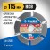 Disk for the Ushm bison 36858-115, on wood, reinforced, 6 incisors, 115 x 22.2 mm