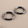Fittings for bag No. 2, set 4 objects, carbine - 2 pcs, chain, buttons, metal, black nickel
