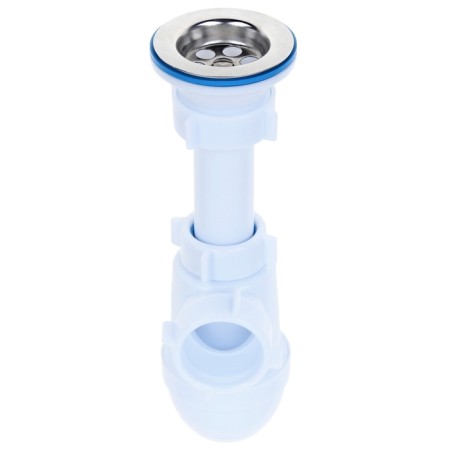 Siphon for washing "Ani Plast" C0100, 1 1/2 "x 40 mm, with a stainless grill d = 70 mm