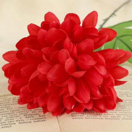 Artificial flowers "Garden peony" 46 cm, D-14, red-1