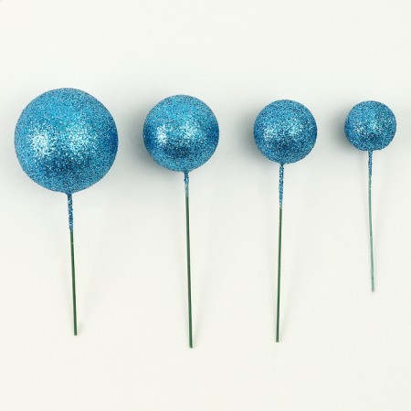 Set for decoration "beads", set 20 pcs, blue color-3
