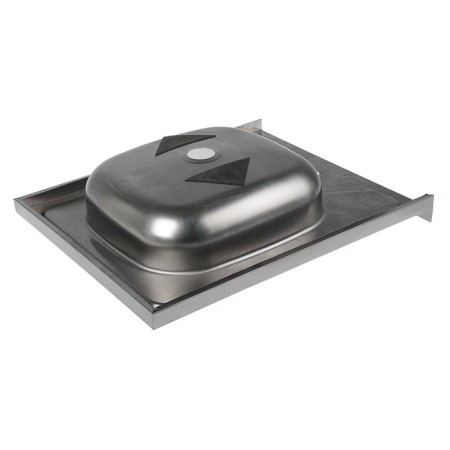 Kitchen sink "Vladix", invoice, without siphon, 50x60 cm, stainless steel 0.4 mm-2