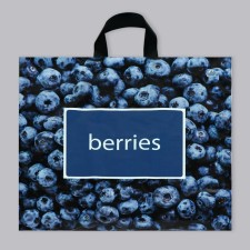 Blueberry package, polyethylene with a loop pen, 44 x 42 cm, 70 μm