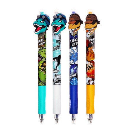 Gel handle Erased ink, blue rod, 0.5 mm, machine gun, dinosaurus body mix-1