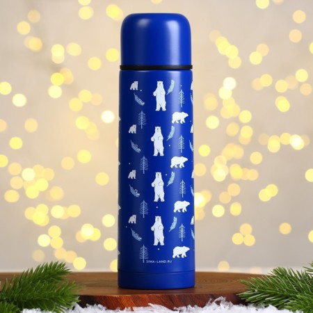 New Year! New Year's set "Zimushka", thermos 500 ml, mug 2 pcs-3