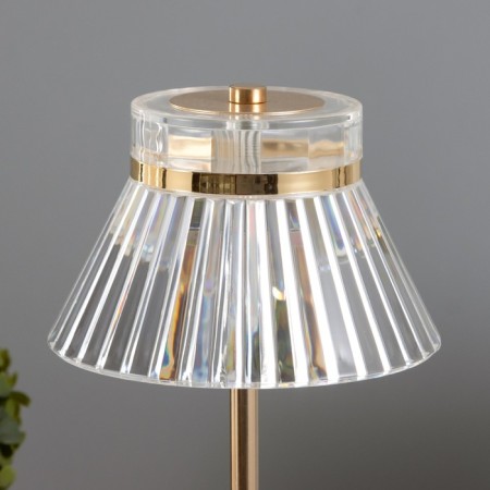 Table lamp sensory "Bianka" LED 10W AKB gold 15x15x33 cm-5