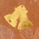 Golden embossing craft package, round handle, "bell" 33 x 25 x 12 cm, 120 g