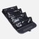Cosmetic bag, 4 parts on zippers, gray color