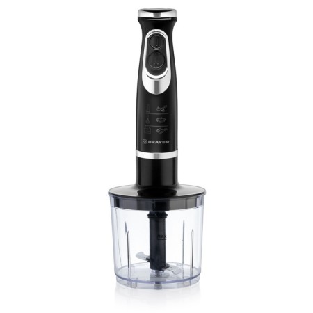 Submarine blender Brayer 1240br, 800 watts, stainless blades, 2 speeds, 2 nozzles, black-2