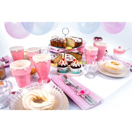 Board ceramic dessert shade "Pastel", D = 19 cm, Cream-brown color-5