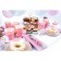 Board ceramic dessert shade "Pastel", D = 19 cm, Cream-brown color