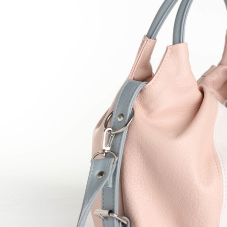 Women's bag-bag on lightning, white/pink color-2