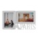 Photo frame plastic in 2 photos 10x15 cm "Eiffel Tower and Seagull" White 17.5x28x3 cm