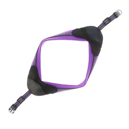 Super-furry harness with reflective firmware, girth 48-54 cm, purple-1