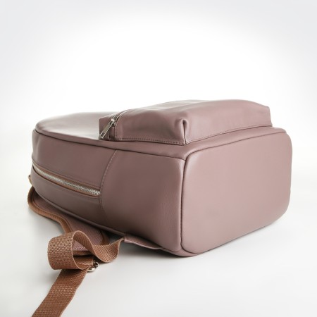 Women's backpack of artificial leather on the zipper Textura, color gray color-4