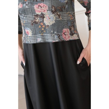 Women's dress, size 44, black color-5