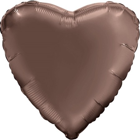 Foil ball 30 "Heart", mystic cocoa, individual packaging