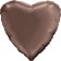 Foil ball 30 "Heart", mystic cocoa, individual packaging