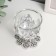 Glass 1 Candle "Pattern", silver color