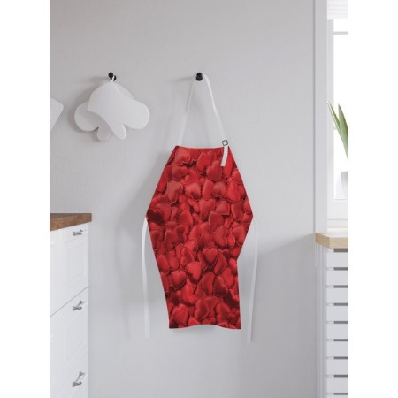 Apron of a kitchen with a photo print "Openland hearts", adjustable, size OS-1