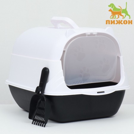 Domik toilet 35 x 50 x 35 cm, white-black-1