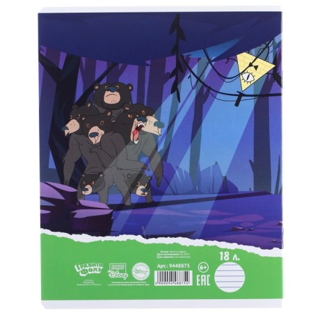 Notebook in a line of 18 sheets, 5 types of mix, cover coated cardboard, gravity farz-7