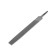 Tundra file, flat, steel U10, without a handle, No. 2, 150 mm