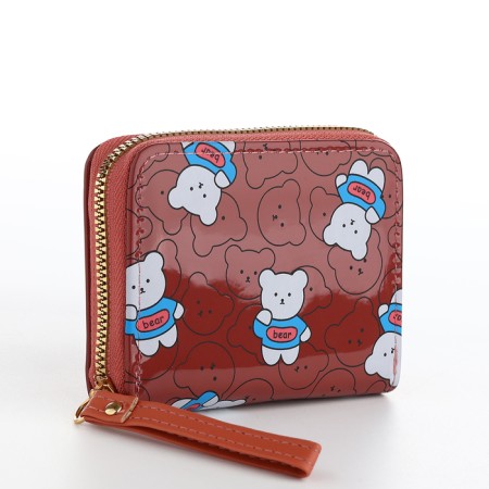 Children's wallet with lightning, brown color