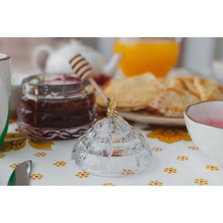 Crystal capacity for honey "Hive with a bee", 200 ml, h = 11.8 cm-8
