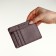 Busmaker leather, Textura, 4 cards, burgundy color