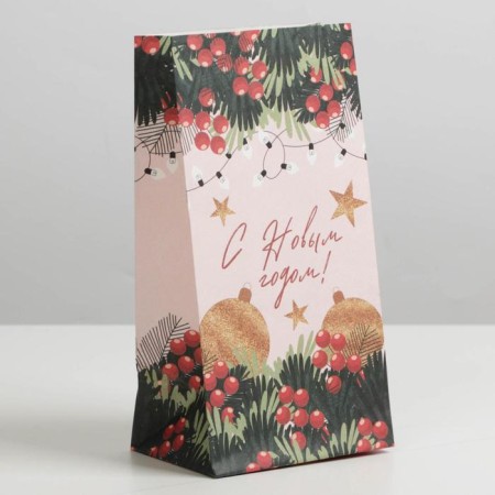 Package without handles "NG", 10 x 19.5 x 7 cm, New Year