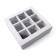Folding box under 9 sweets, white, 13.8 x 13.8 x 3.8 cm
