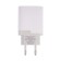 Network charger PERO TC05, USB, USB-C, 3 A, fast charging, white