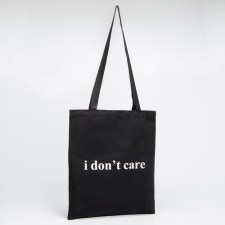 A chopper bag without a zipper, without lining, black color