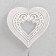Chickenpile bell Metal 3D "openwork heart" with bead 13.5x13.5x31 cm