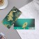 Money envelope "Congratulations!" embossing, peacock, green background, 16.5x8.5 cm