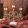Brass Brass for 3 candles 16 cm pearl "rose in the heart"