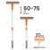 AIRLINE glass washing brush, with telescopic pen, foam rubber and seating, 50-75 cm