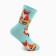 Women's socks "Fox in the box", mint color, size 23-25